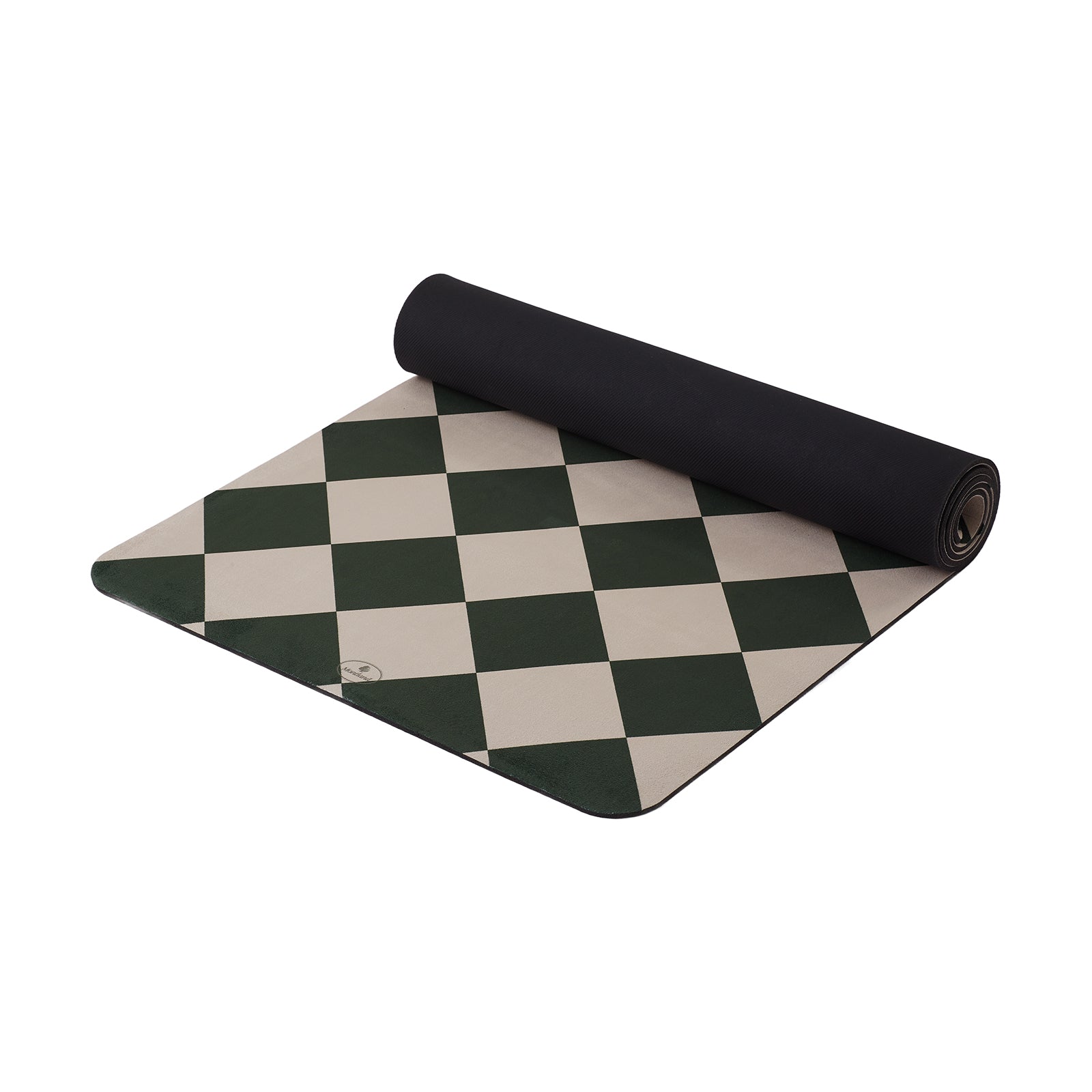 Front view of the Montland Mossy Green yoga mat, showcasing its design and green color